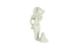 Whitewashed Cast Iron Mermaid Hook 6&quot;