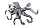 Antique Silver Cast Iron Octopus Hook 11&quot;