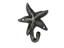 Antique Silver Cast Iron Starfish Hook 4""