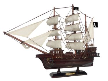 Wooden Whydah Gally White Sails Pirate Ship Model 20""